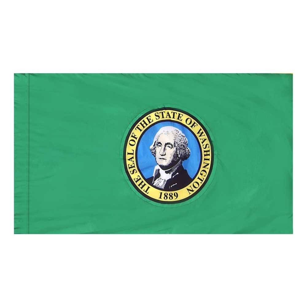 Washington Flag - Pole Hem 2 Washington Flag Pole Hem Finish