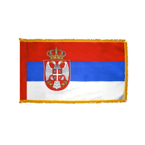 Serbia Flag Fringe Finish