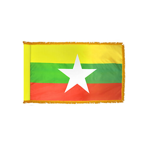 Myanmar Flag Fringe Finish