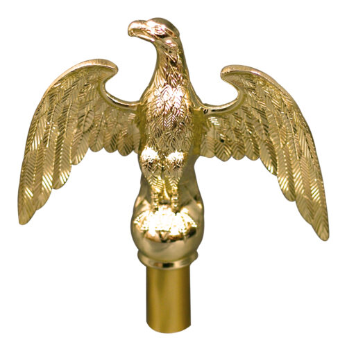 Aluminum Eagle Gold Flagpole Ornament
