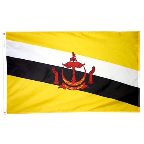 Nylon Brunei Flag Grommets Finish