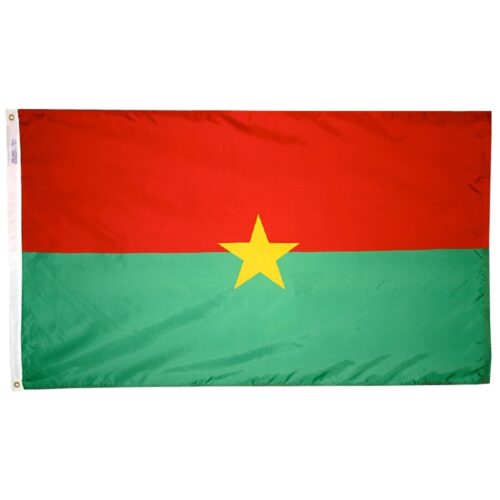 Nylon Burkina Faso Flag Grommets Finish