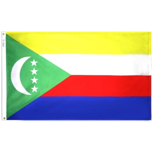 Comoros Flag Grommets Finish