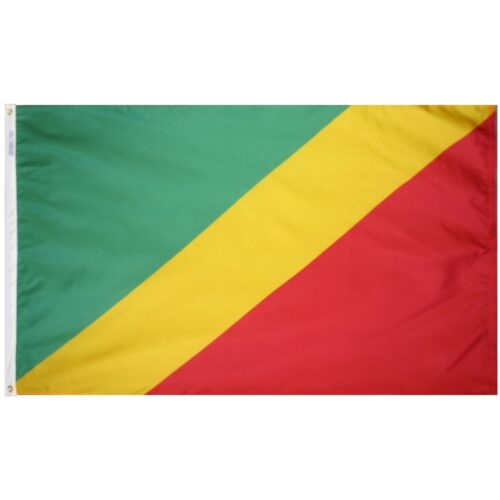 Republic of Congo Flag Grommets Finish