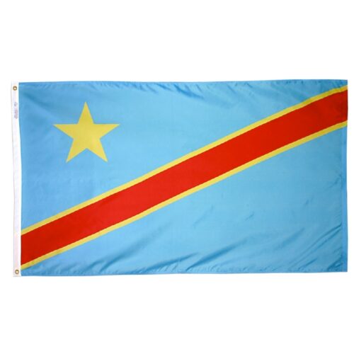 Nylon Democratic Republic of Congo Flag Grommets Finish