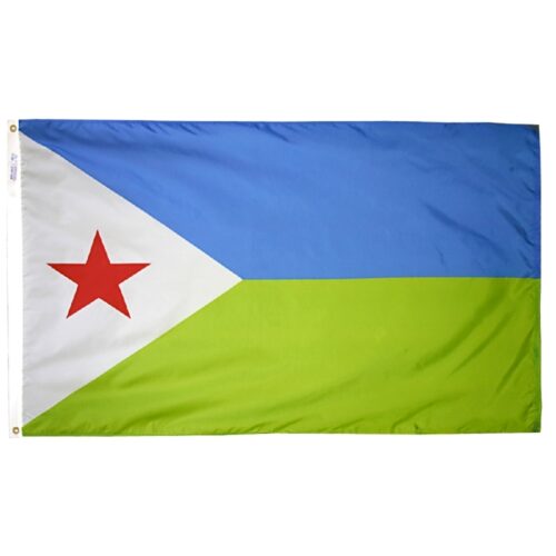 Nylon Djibouti Flag Grommets Finish