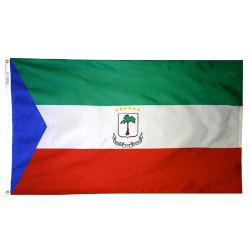 Nylon Equatorial Guinea Government Flag Grommets Finish