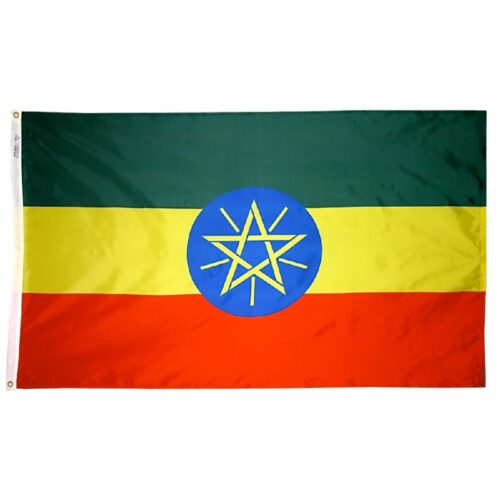 Nylon Ethiopia Flag Grommets Finish