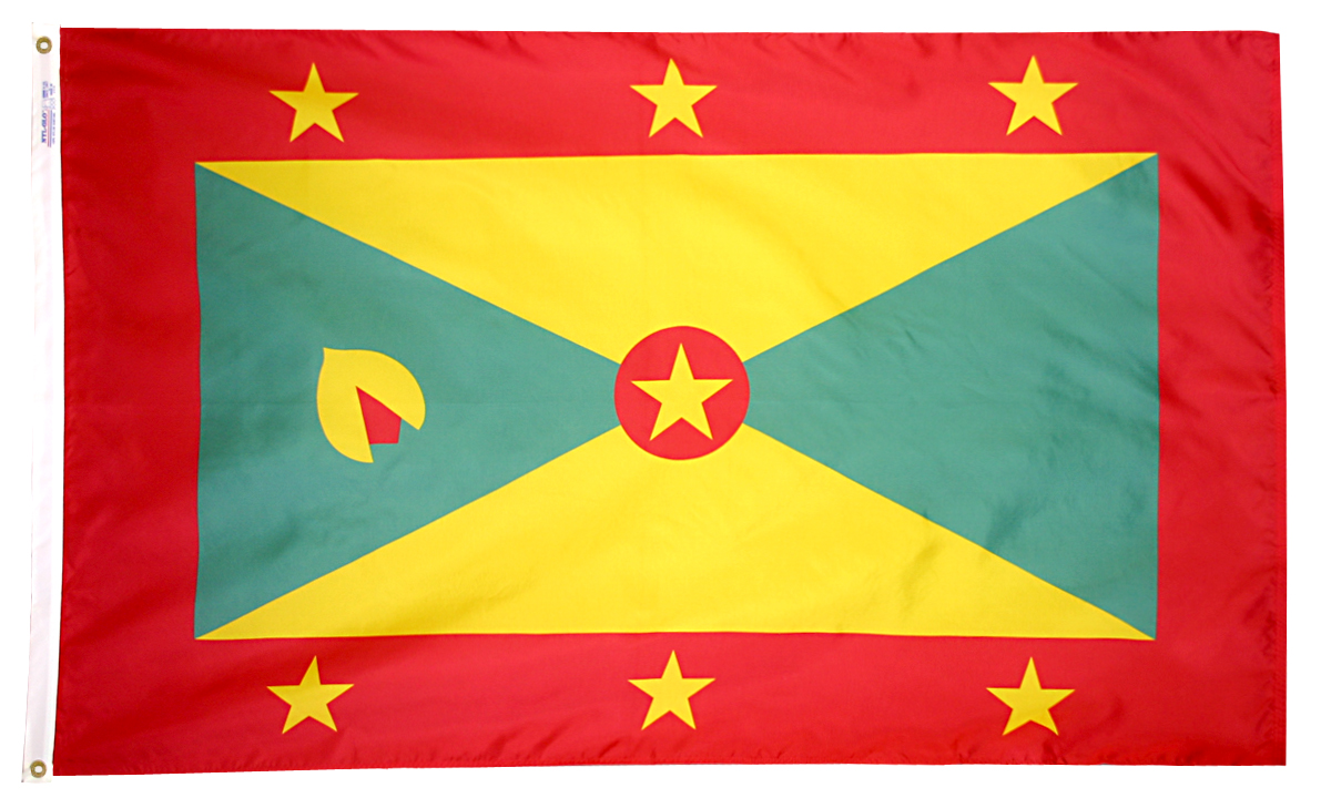 Grenada Flag - Grommets 2 Nylon Grenada Flag