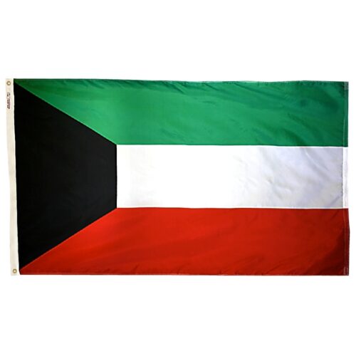 Nylon Kuwait Flag Grommets Finish
