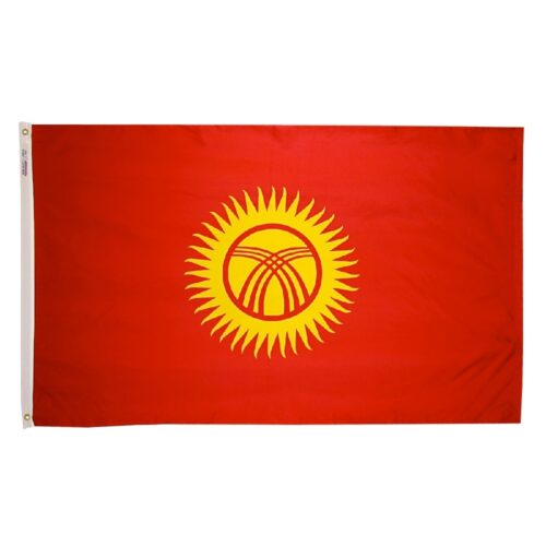 Nylon Kyrgyzstan Flag Grommets