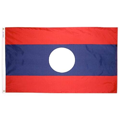 Nylon Laos Flag Grommets Finish