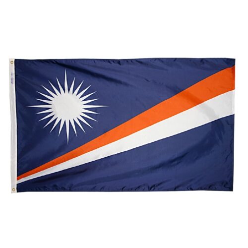 Nylon Marshall Islands Flag Grommets Finish