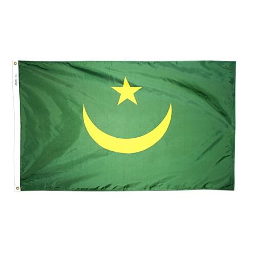Nylon Mauritania Flag Grommets Finish