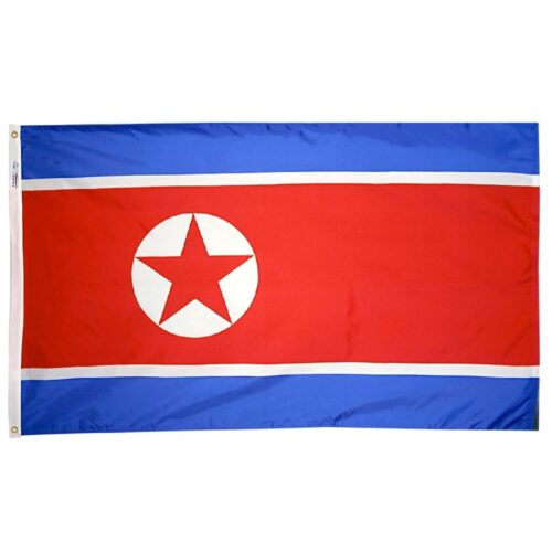 Nylon North Korea Flag Grommets Finish