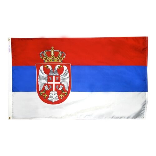 Nylon Serbia Flag Grommets Finish