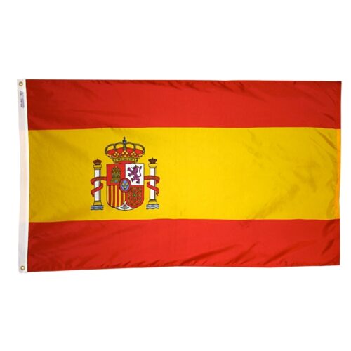 Nylon Spain Government Flag Grommets Finish