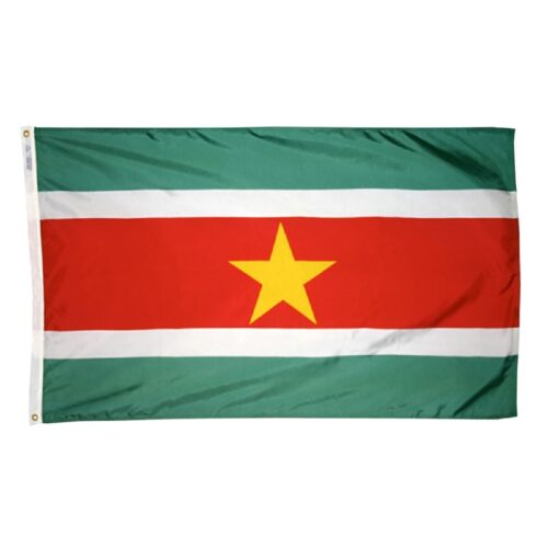 Nylon Suriname Flag Grommets Finish
