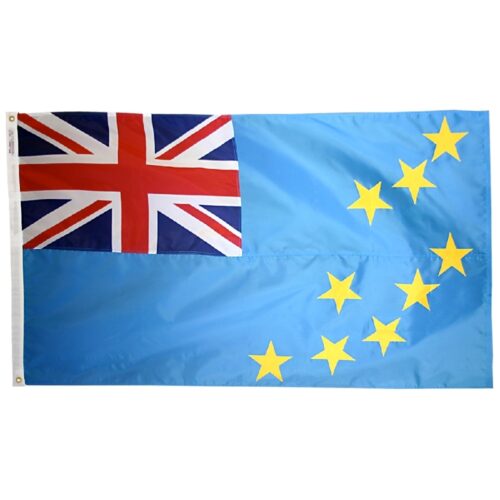 Nylon Tuvalu Flag Grommets Finish