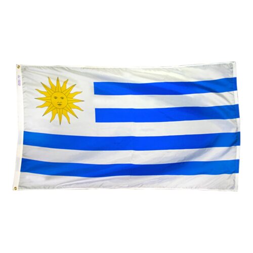 Nylon Uruguay Flag Grommets Finish