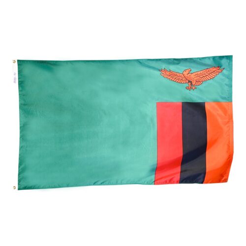 Nylon Zambia Flag Grommets Finish