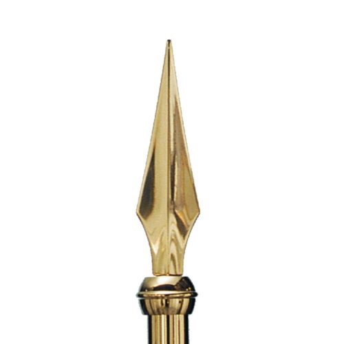 Staff Spear Brass Flagpole Ornament for Indoor & Parade Use
