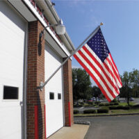 US Flag and Spinning Pole Residential Set