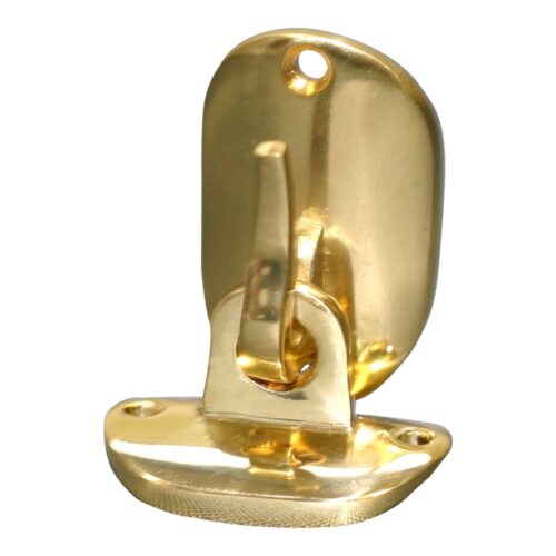 Solid brass banner hook and eye hardware kit with screws