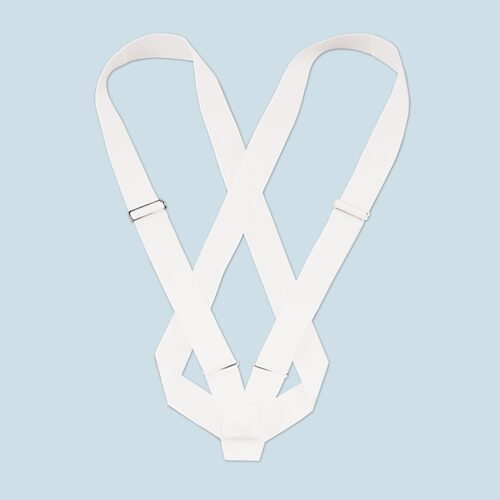 Double Strap Web Belt White for parade and ceremonial flagpoles