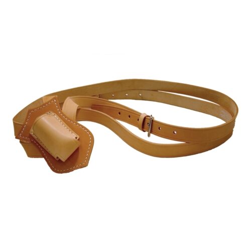 Double Strap Leather Belt Russet for parade and ceremonial flagpoles