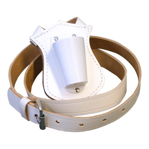 Single Strap Leather Belt White