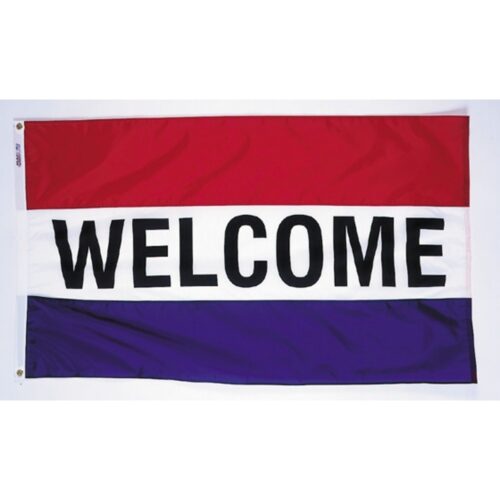 Welcome RWB Flag Grommets