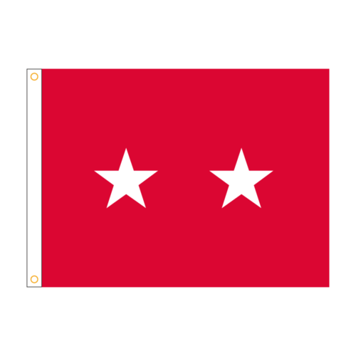 Army 2 Star General Officer Flag Grommets Finish