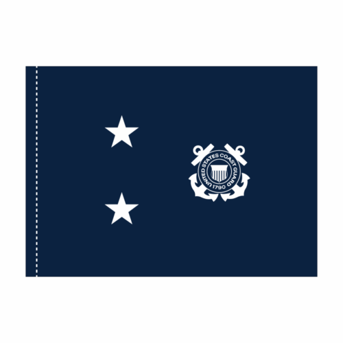 USCG 2 Star Blue Admiral Flag