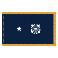 USCG 1 Star Blue Admiral Flag - Fringe