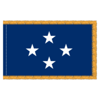 Navy 4 Star Blue Admiral Flag - Fringe