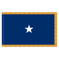Navy 1 Star Blue Admiral Flag - Fringe