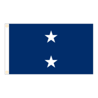 Navy 2 Star Blue Admiral Flag - Grommets