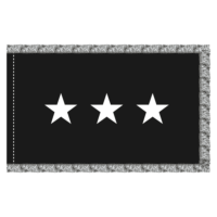 US Space Force 3 Star General Officer Flag - Fringe