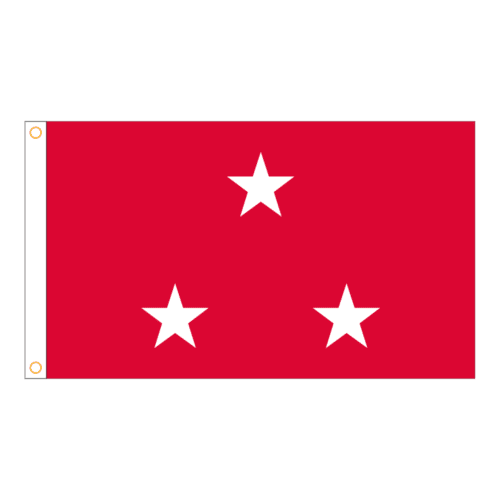 USMC 3 Star General Officer Flag - Grommets