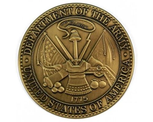 Army Challenge Coin Solid Brass 2.5 Inch