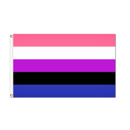Gender-fluid Pride Flag Grommets Finish