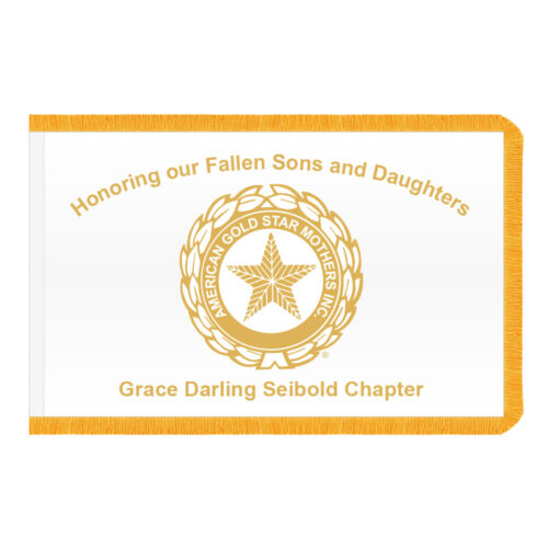 Customizable Gold Star Mothers Flag Fringe Finish
