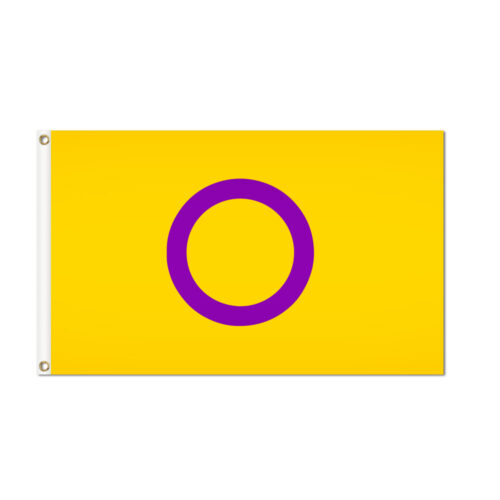Intersex Pride Flag Grommets Finish
