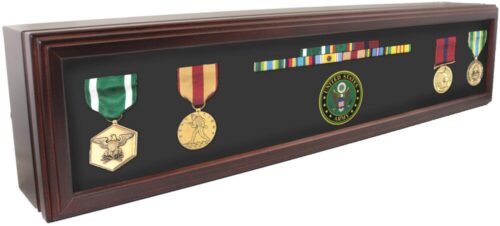 Premium Medal Display Case Cherry