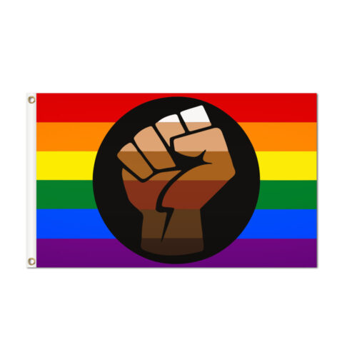 Queer People of Color Flag Grommets Finish