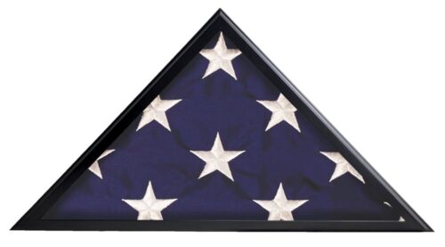 Veteran Flag Case Black with glass front