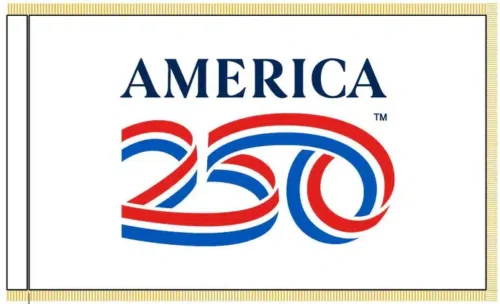 Official America 250™ White Flag Fringe