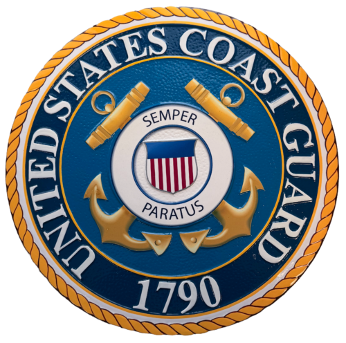 Coast Guard Wall Seal Painted Wood Finish