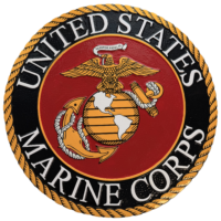Marine Corps Wall Seal - Painted Wood